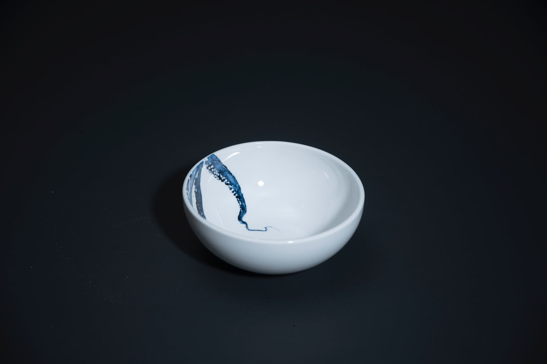 multi tentacle blue 6” bowl